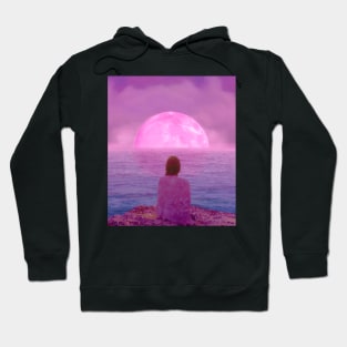 My My Moon - Digital Collage Art Hoodie